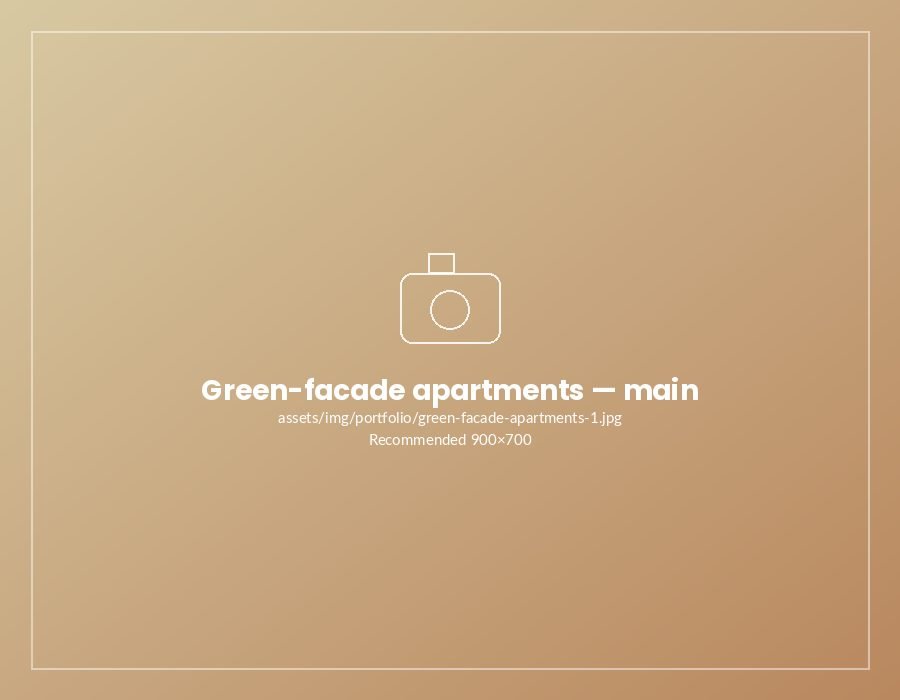 Green-facade apartment block