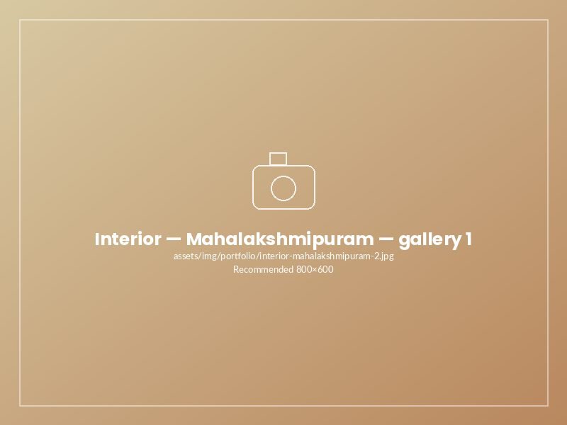 Interior design — Mahalakshmipuram — photo 1