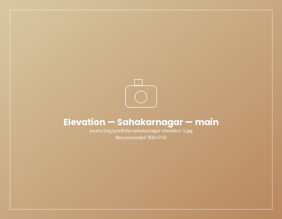 Elevation of house — Sahakarnagar